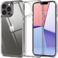 Spigen Quartz Hybrid лъскав кейс със стъклена задна страна за iPhone 13 Pro Max - прозрачен