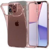 Spigen Crystal Flex прозрачен кейс за iPhone 13 Pro Max - розов