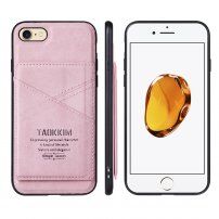 Taokkim защитен кейс от PU кожа с джоб в ретро стил за iPhone 6 Plus / 6S Plus - розов