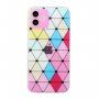 Мек кейс с мотив на витраж за iPhone 11 - розов