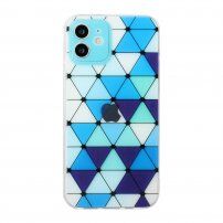 Мек кейс с мотив на витраж за iPhone 12 - син