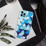 Мек кейс с мотив на витраж за iPhone 12 Pro Max - син
