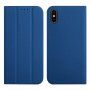 Магнитен флип калъф за iPhone XS Max - кралско синьо