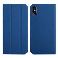 Магнитен флип калъф за iPhone XS Max - кралско синьо