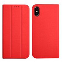 Магнитен флип калъф за iPhone X / XS - червено