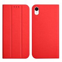 Магнитен флип калъф за iPhone XR - червено