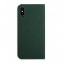 Магнитен флип калъф за iPhone X / XS - зелено