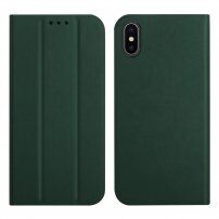 Магнитен флип калъф за iPhone XS Max - зелено