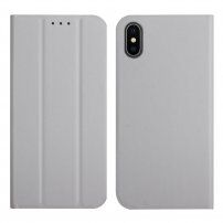 Магнитен флип калъф за iPhone X / XS - сиво