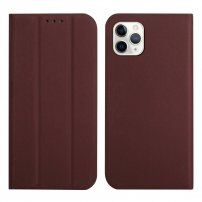 Магнитен флип калъф за iPhone 12 Pro Max - кафяв
