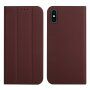 Магнитен флип калъф за iPhone XS Max - кафяв