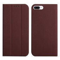 Магнитен флип калъф за iPhone 7 Plus / 8 Plus - кафяв