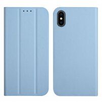 Магнитен флип калъф за iPhone X / XS - синьо