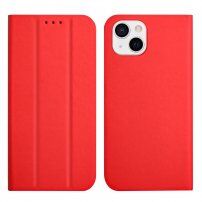 Магнитен флип калъф за iPhone 13 mini - червено