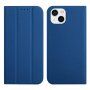 Магнитен флип калъф за iPhone 13 - кралско синьо