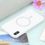 Силиконов кейс поддържащ зареждане с Magsafe за iPhone X / XS - бял