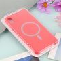 Силиконов кейс поддържащ зареждане с Magsafe за iPhone X / XS - коралова