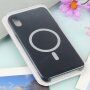 Силиконов кейс поддържащ зареждане с Magsafe за iPhone XR - черен