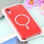 Силиконов кейс поддържащ зареждане с Magsafe за iPhone XR - червен
