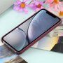 Силиконов кейс поддържащ зареждане с Magsafe за iPhone XR - винено червен