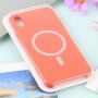 Силиконов кейс поддържащ зареждане с Magsafe за iPhone XR - оранжев