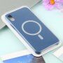 Силиконов кейс поддържащ зареждане с Magsafe за iPhone XS Max - син