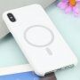 Силиконов кейс поддържащ зареждане с Magsafe за iPhone XS Max - бял