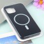 Силиконов кейс поддържащ зареждане с Magsafe за iPhone 11 Pro Max - черен