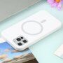 Силиконов кейс поддържащ зареждане с Magsafe за iPhone 12 / 12 Pro - бял
