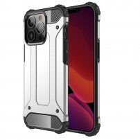 Super устойчив "Armor" кейс за iPhone 13 Pro Max - сребърен