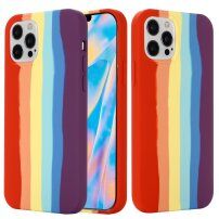 Силиконов кейс за iPhone 13 Pro Max - цветовете на дъгата