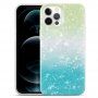 Удароустойчив кейс с текстура на черупка за iPhone 13 Pro Max - синьо-зелен