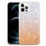 Удароустойчив кейс с текстура на черупка за iPhone 12 Pro Max - оранжево-бял