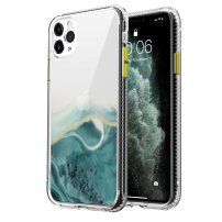 Мраморен кейс устойчив против надраскване за iPhone 11 Pro - тюркоазен