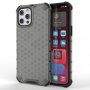 Кейс с мотив на пчелна пита за iPhone 13 Pro - черен