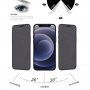 Закалено Anti-Spy 3D стъкло за iPhone 12 mini - черно