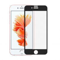 Изключително издръжливо закалено стъкло (Tempered Glass) за Apple iPhone 8 Plus / 7 Plus - черно