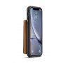 DG.MING 2в1 кейс със сваляемо магнитно портмоне за iPhone XR - кафяв
