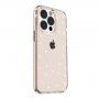 Прозрачен кейс с пайети за iPhone 13 Pro - златен