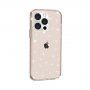 Прозрачен кейс с пайети за iPhone 13 Pro - златен