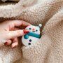 Силиконов калъф за AirPods 1 / 2 - червен снежен човек