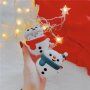 Силиконов калъф за AirPods 1 / 2 - червен снежен човек