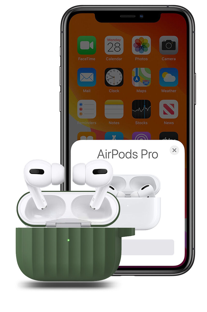 DIROSE силиконов калъф за AirPods Pro - зелен