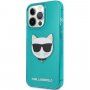 Karl Lagerfeld Choupette Head кейс за iPhone 13 Pro Max - тюркоазен