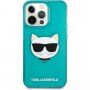 Karl Lagerfeld Choupette Head кейс за iPhone 13 Pro Max - тюркоазен