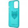 Karl Lagerfeld Choupette Head кейс за iPhone 13 Pro Max - тюркоазен