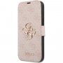 Guess 4G Metal Logo флип калъф за iPhone 13 Pro - розово