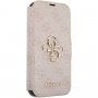 Guess 4G Metal Logo флип калъф за iPhone 13 Pro - розово