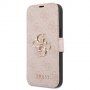 Guess 4G Metal Logo флип калъф за iPhone 13 Pro - розово