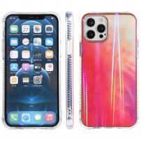 Удароустойчив защитен кейс с мотив на водни бои за iPhone 13 Pro - червен